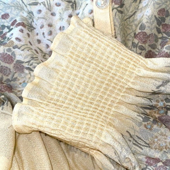 Jerrell of Texas Vintage 1970s Floral Button Down Prairie Dress | Size 7 - Picture 3 of 6